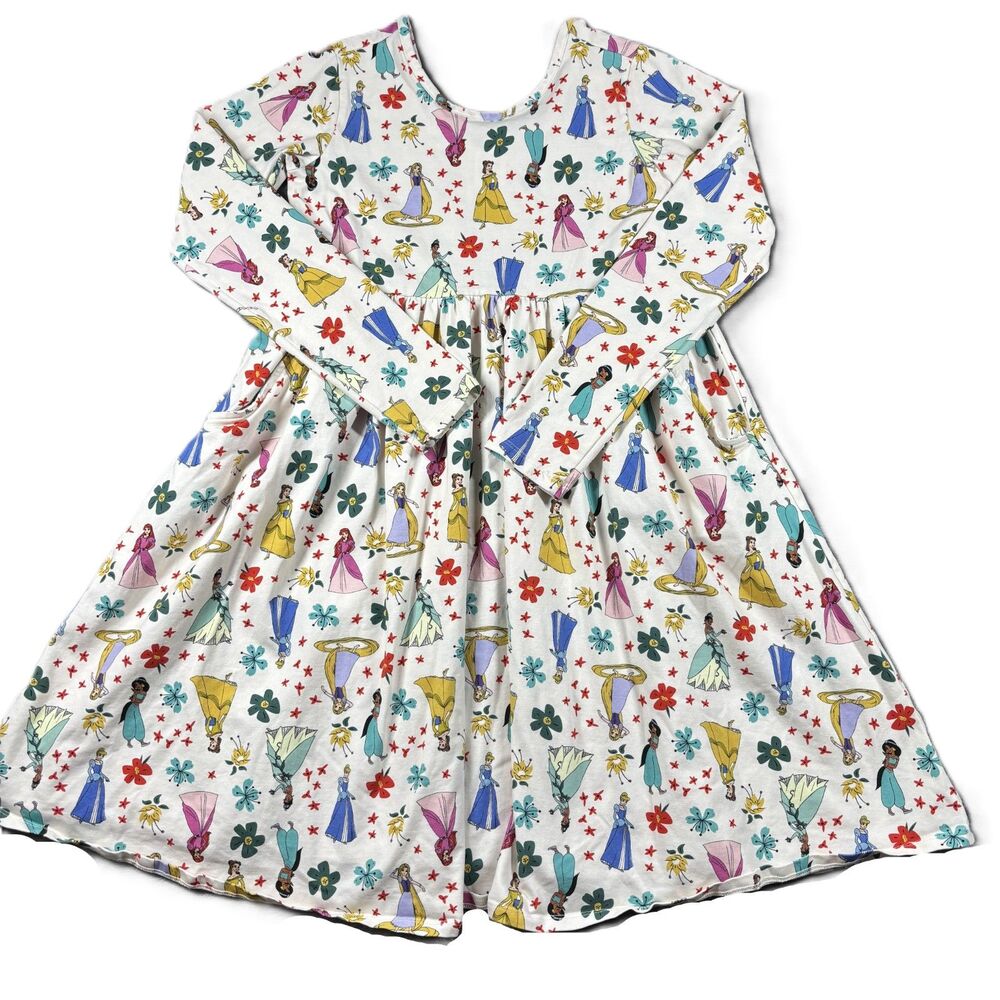 Hanna Andersson x Disney Dress Princess Long Sleeve Pockets Size 12/150 L239